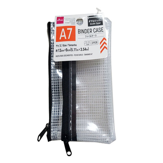 Daiso File Case -Double Zipper - A7- FrontPackage