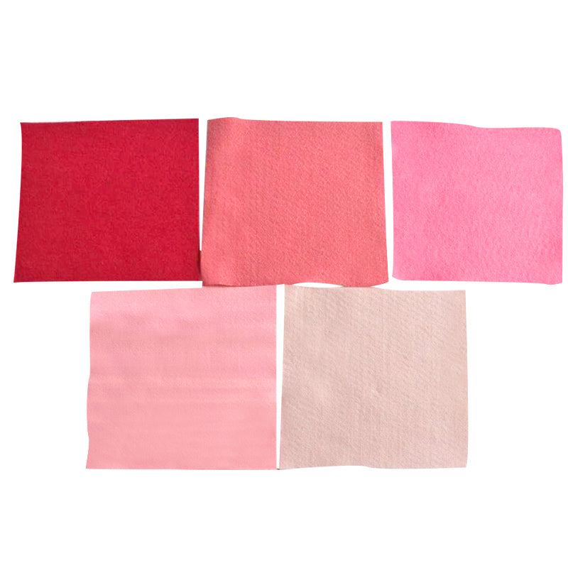 Daiso Felt -Pink Colors - 5 PCS.- FrontPackage