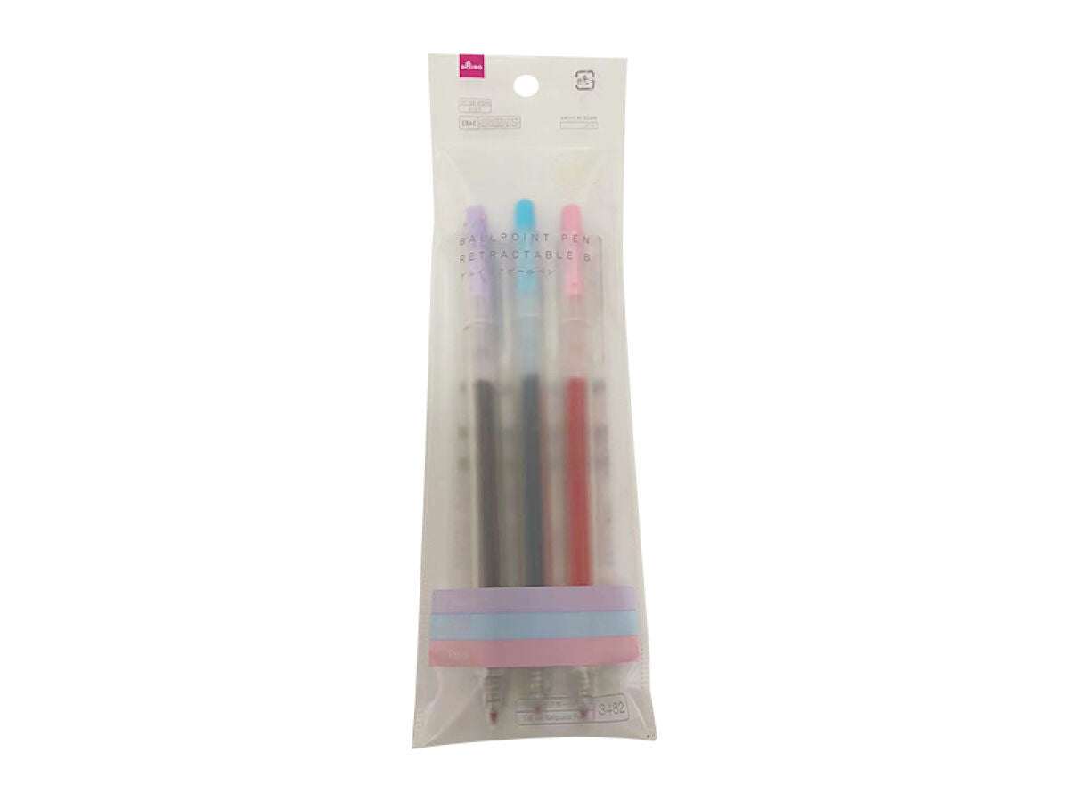Daiso Gel Ink Ballpoint Pen -Retractable - B - 3 pcs.- FrontPackage