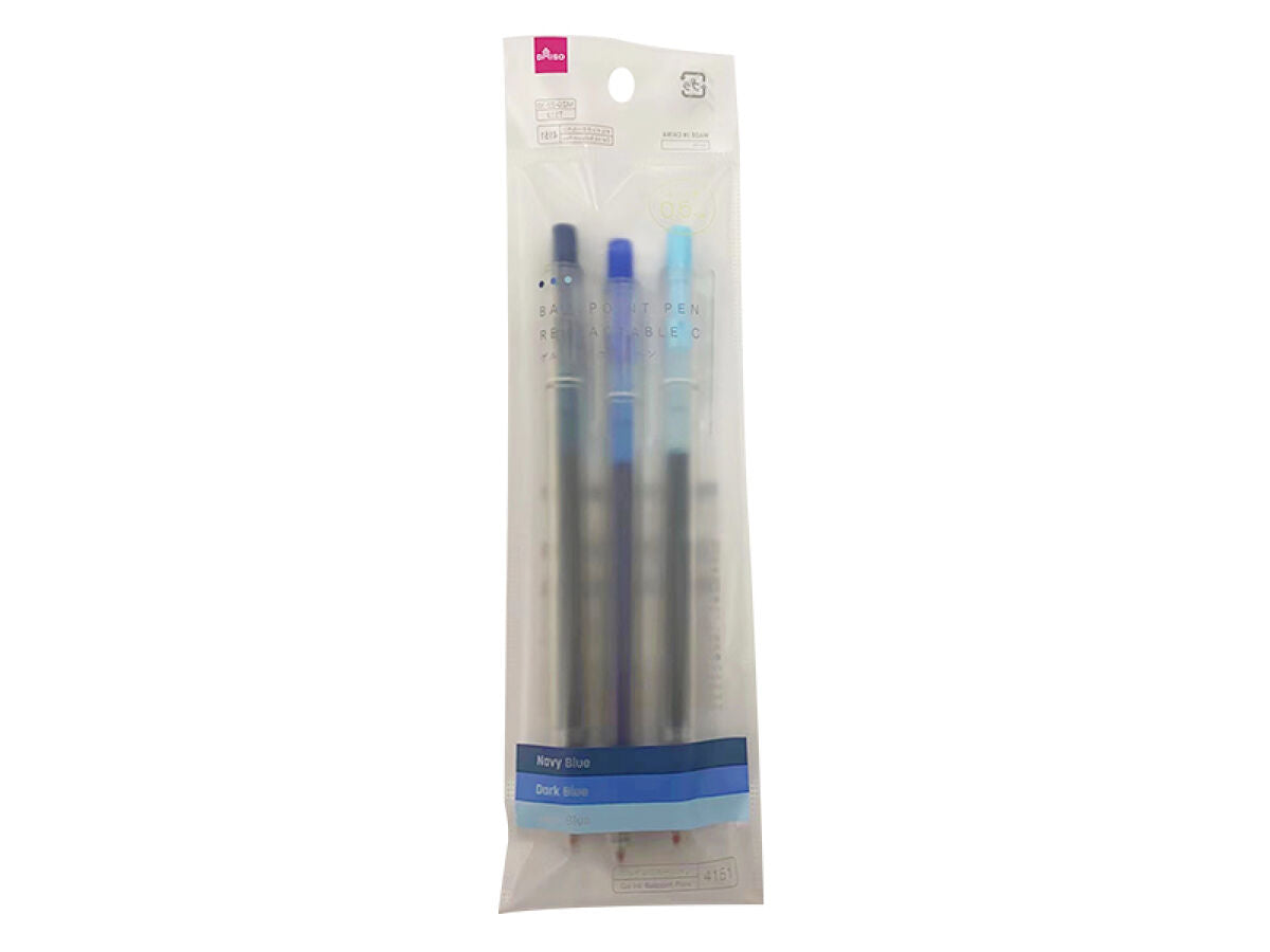Daiso Gel Ink Ballpoint Pen -Retractable - C - 3 pcs.- FrontPackage