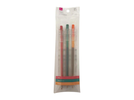 Gel Ink Ballpoint Pen -Retractable - D - 3 pcs.-