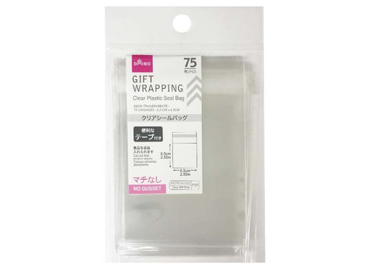 Daiso Clear Plastic Seal Bag - 75 pcs.- FrontPackage