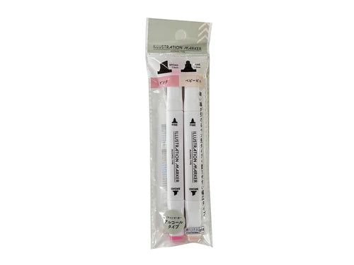 Illustration Marker - Pink and Baby Pink
