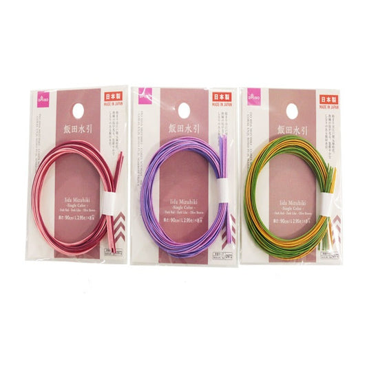 Iida Mizuhiki - Single Color - Dark Red - Lilac - Brown - 8 pcs.-