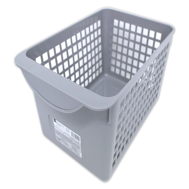 Recycled plastic basket (Gray,Deep)