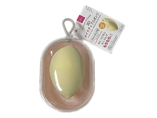 Daiso 3D Makeup Sponge -Flat Cut Shape - With Dedicated Case- FrontPackage