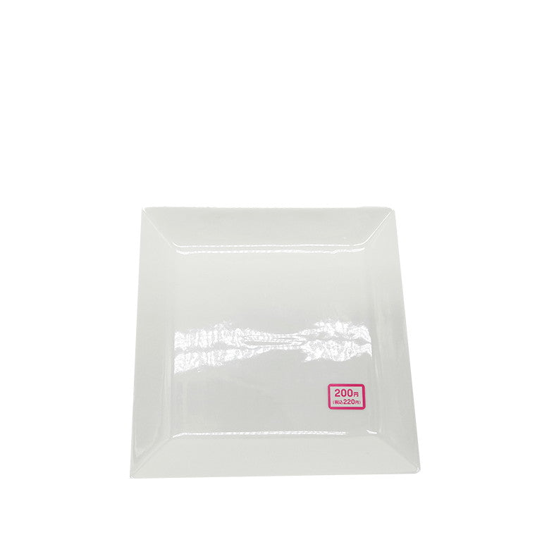 Daiso White Plate -Square- FrontPackage