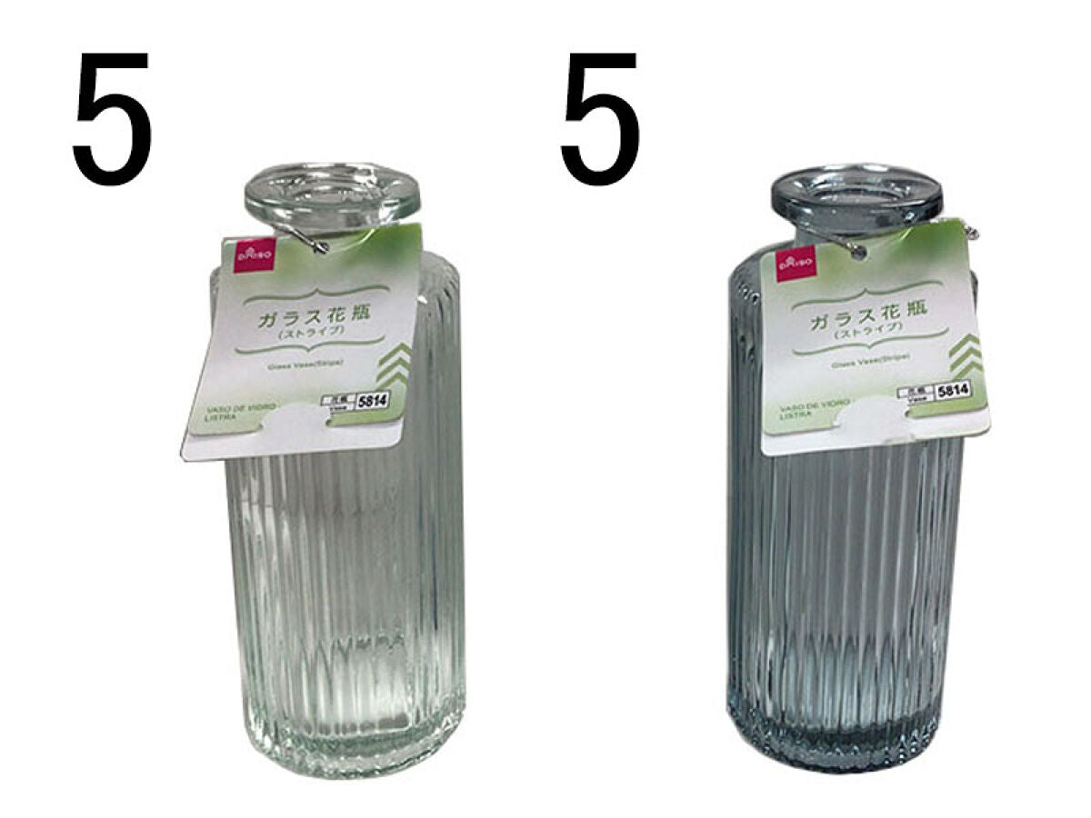Daiso GLASS VASE(STRIPE) FrontPackage