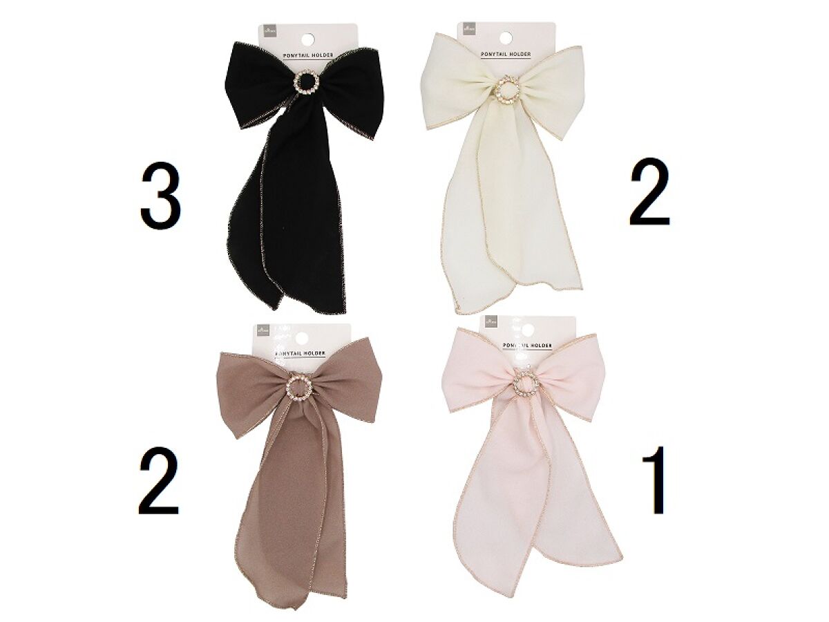 Daiso Ribbon hair pony (Colorful) FrontPackage