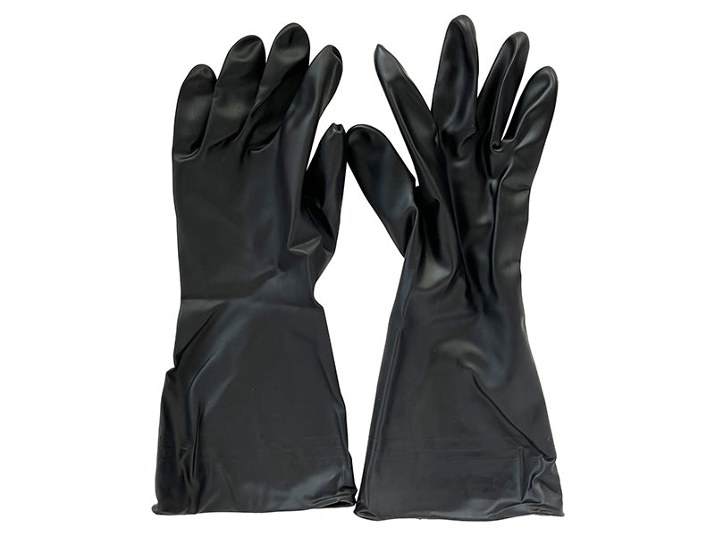 Daiso PVC Gloves -Black - Large - 1 pair- FrontPackage