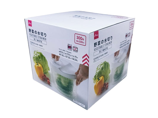 Daiso Vegetable Strainer -White- FrontPackage