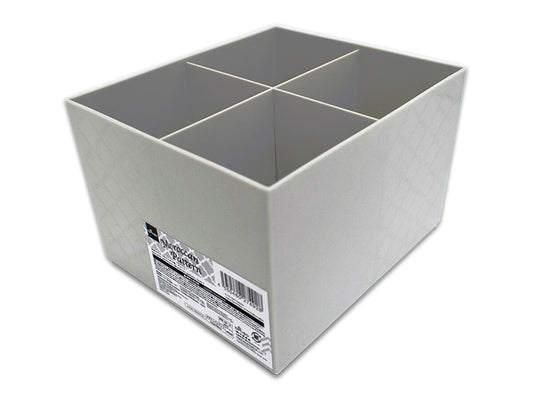 Daiso Box with partitions (Moroccan pattern, Gray) FrontPackage