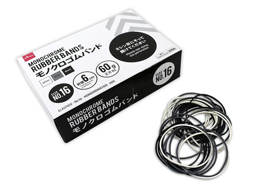 Daiso Rubber Bands - No.16 - Monochrome - FrontPackage