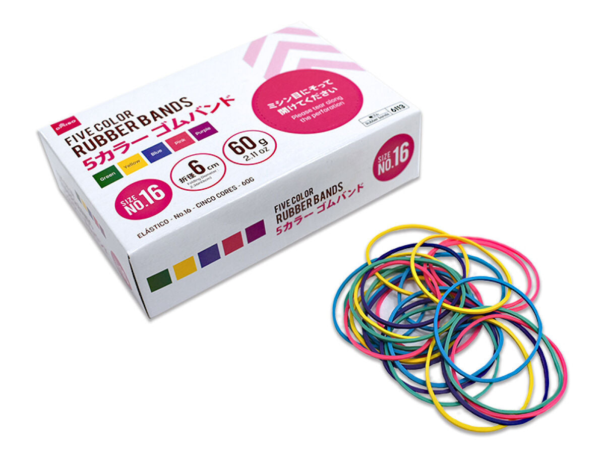 Daiso Rubber Bands - No.16 - Five Color - FrontPackage