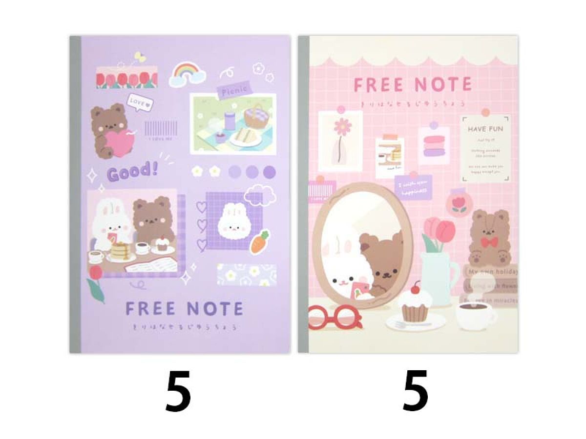Daiso Notebook with Pull-Out Pages - 50 Sheets - Animal slow life - FrontPackage