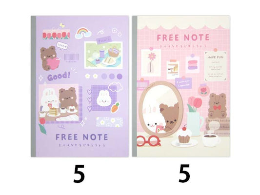 Notebook with Pull-Out Pages - 50 Sheets - Animal slow life -