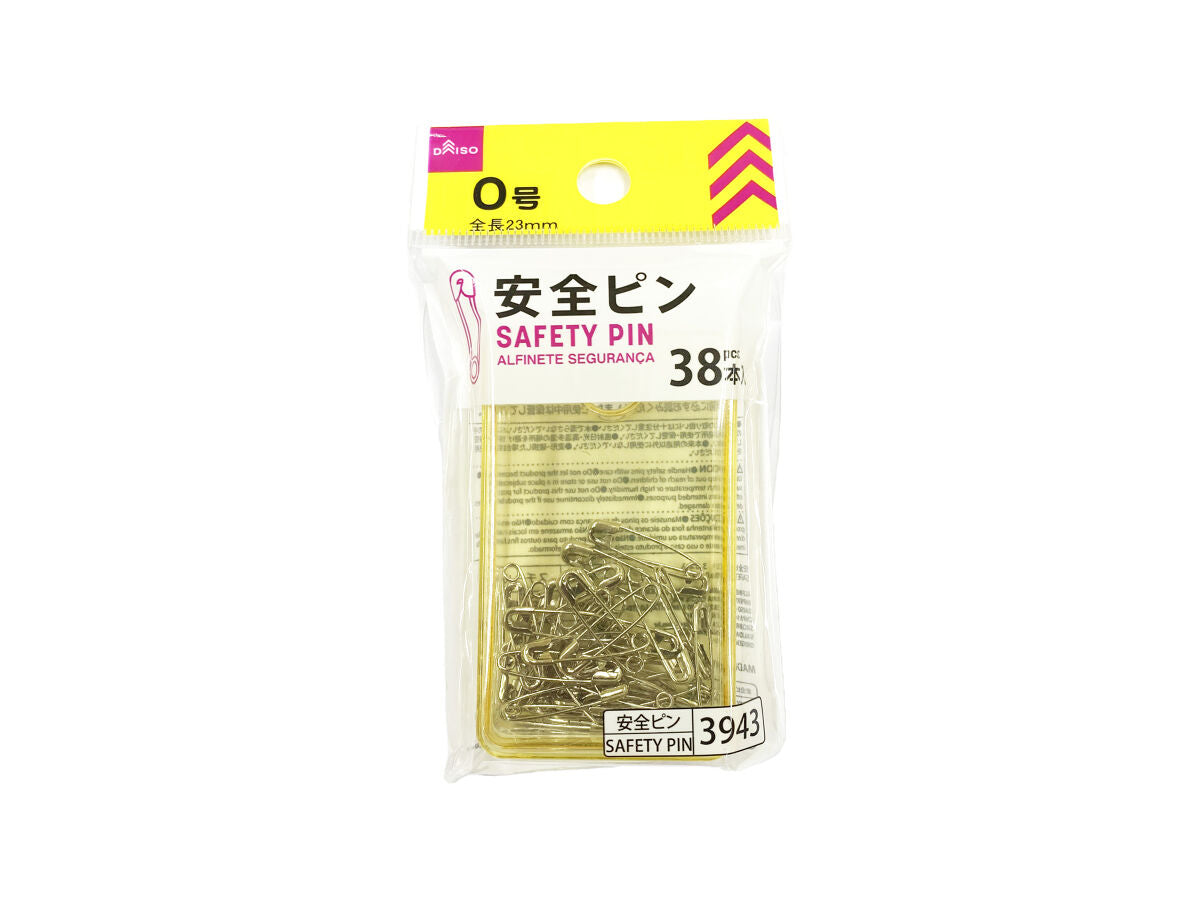 Daiso SAFETY PIN No0 38pcs FrontPackage