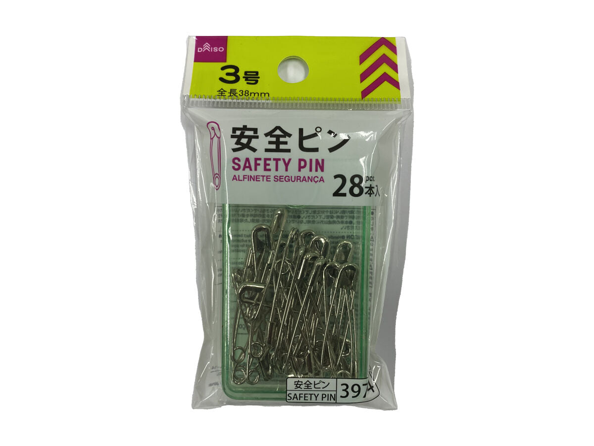 Daiso SAFETY PIN No3 28pcs FrontPackage