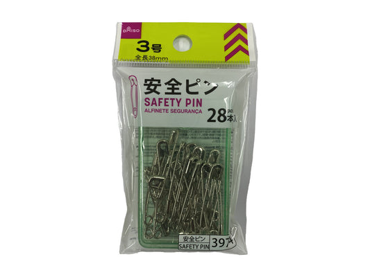 Daiso SAFETY PIN No3 28pcs FrontPackage