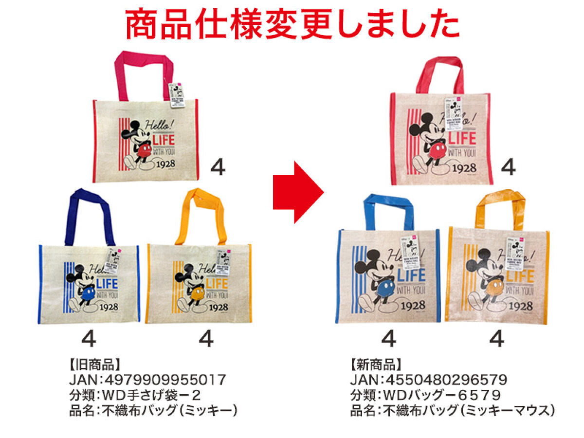 Daiso NON-WOVEN FABRIC BAG -Mickey Mouse- FrontPackage