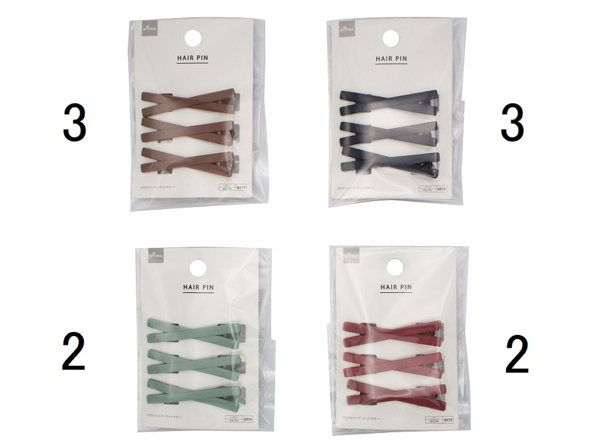 Daiso Cross clip (Matte color) FrontPackage