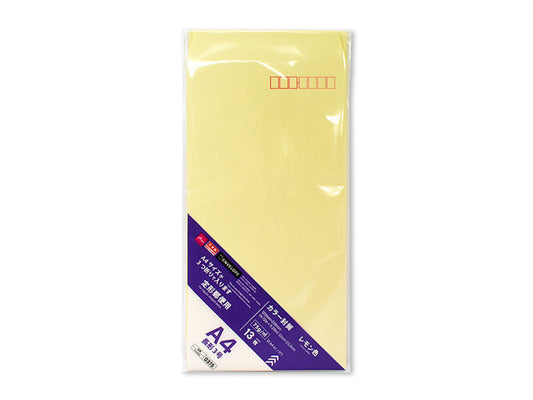 Daiso Color envelope (Long #3, Lemon yellow, Contains 13) FrontPackage