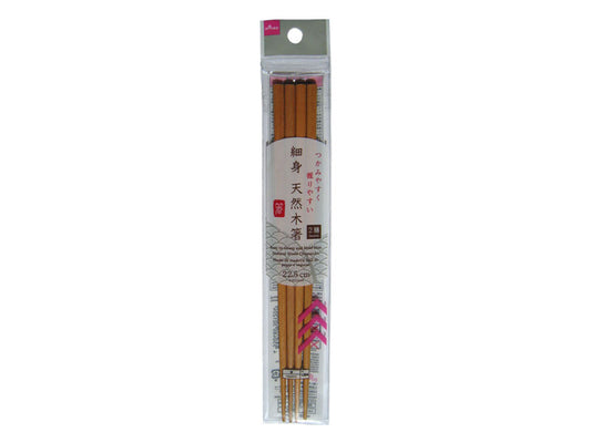 Daiso Slim natural wood chopsticks 2 Pairs FrontPackage