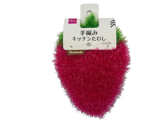 Daiso Hand-Knit Kitchen Sponge(strawberry) FrontPackage