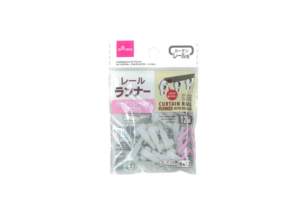 Daiso Curtain Rail Runner -With Roller - 12 pcs.- FrontPackage