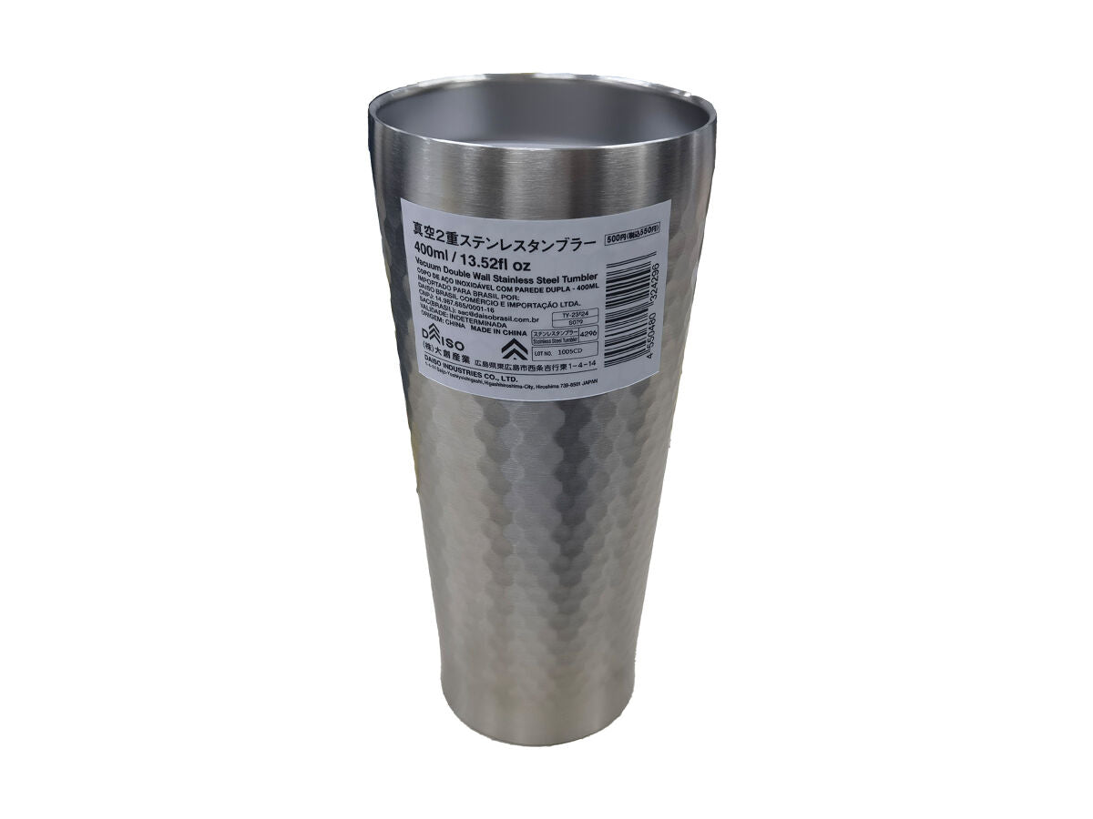 Daiso Vacuum Double Wall Stainless Steel Tumbler -13.52fl oz - 400mL- FrontPackage