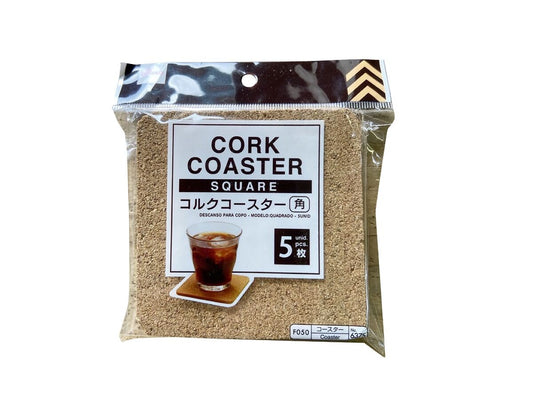 Daiso cork coaster (Square 5pcs) FrontPackage
