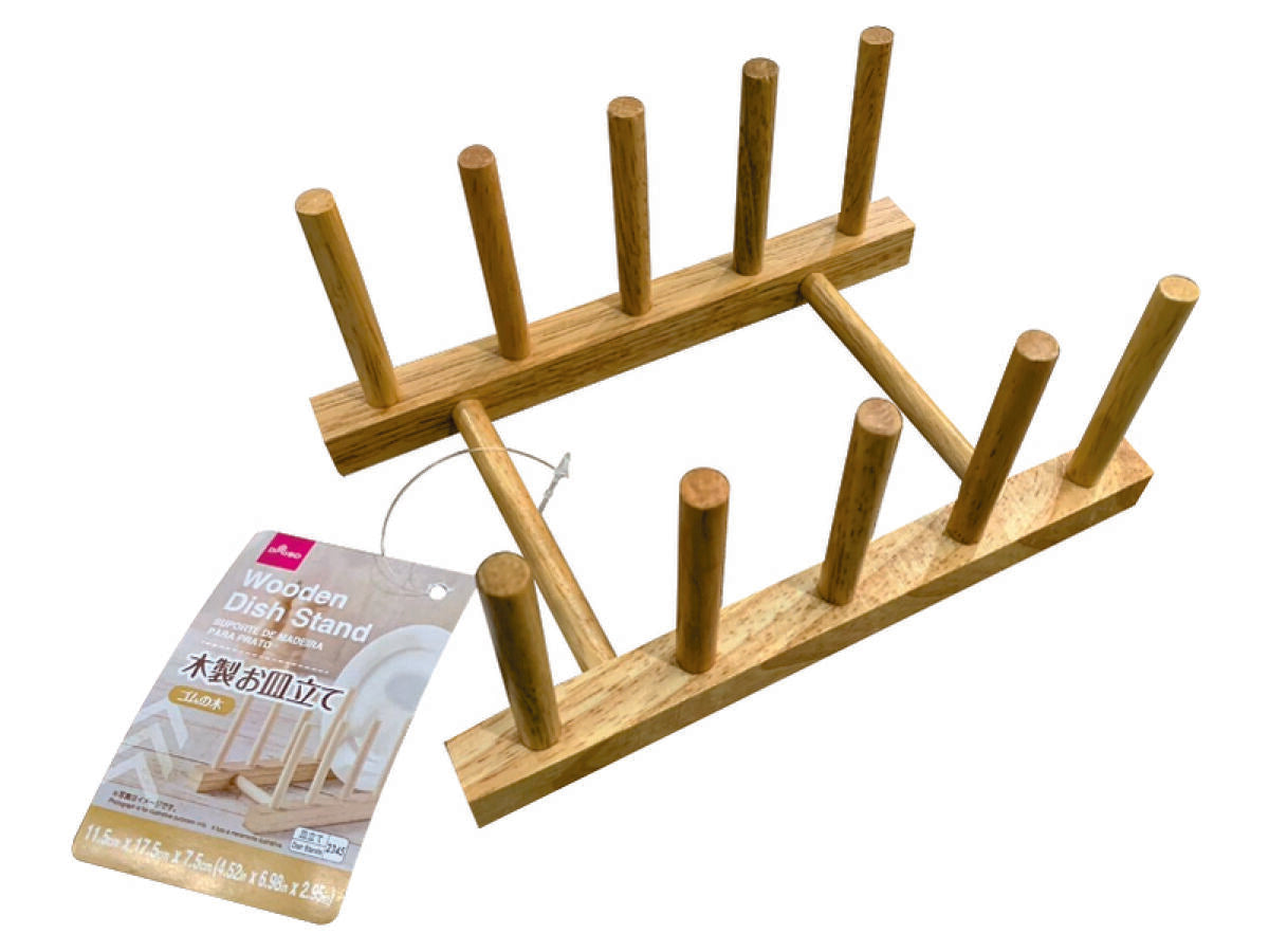 Daiso Wooden Dish Stand FrontPackage