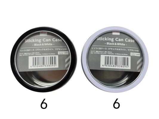 Daiso Sticking Can Case - Black&White - With Magnet FrontPackage