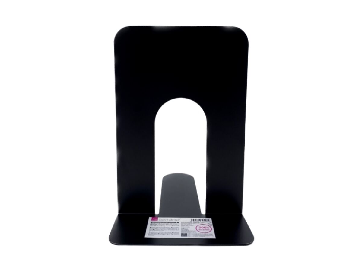 Daiso Bookend - T Shape - Black - FrontPackage