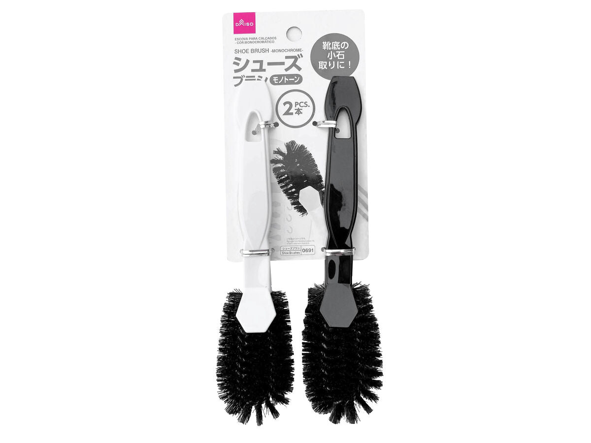 Daiso SHOE BRUSH -MONOCHROME - 2PCS. - FrontPackage