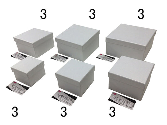 Paper Boxes(Square,Faux Pearls,Plain)