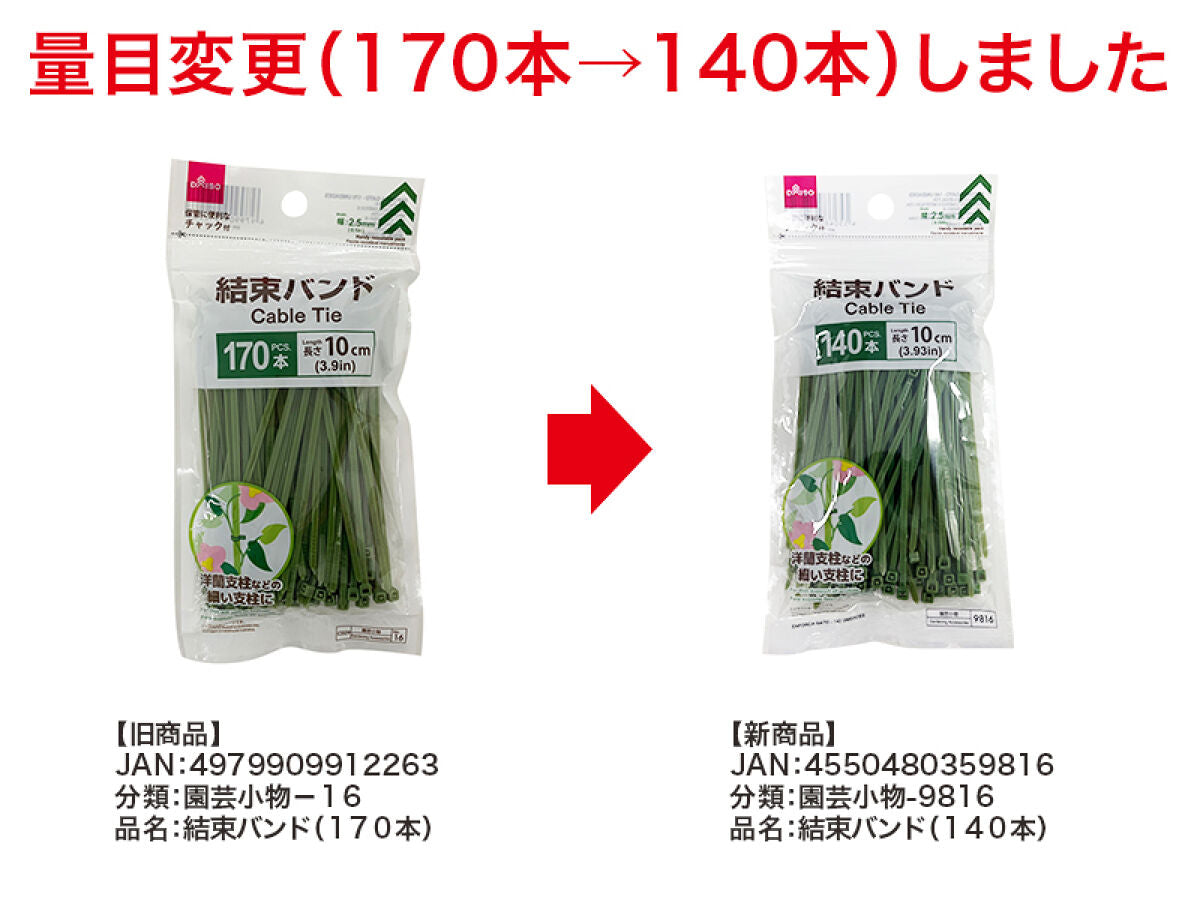 Daiso Cable Tie -140PCS.- FrontPackage