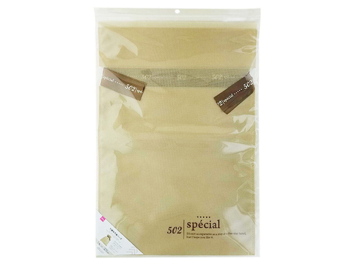 Daiso Nonwoven Drawstring Bag - Hotel-like Printed Ribbon - FrontPackage