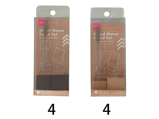 Daiso Wood memo stand set FrontPackage