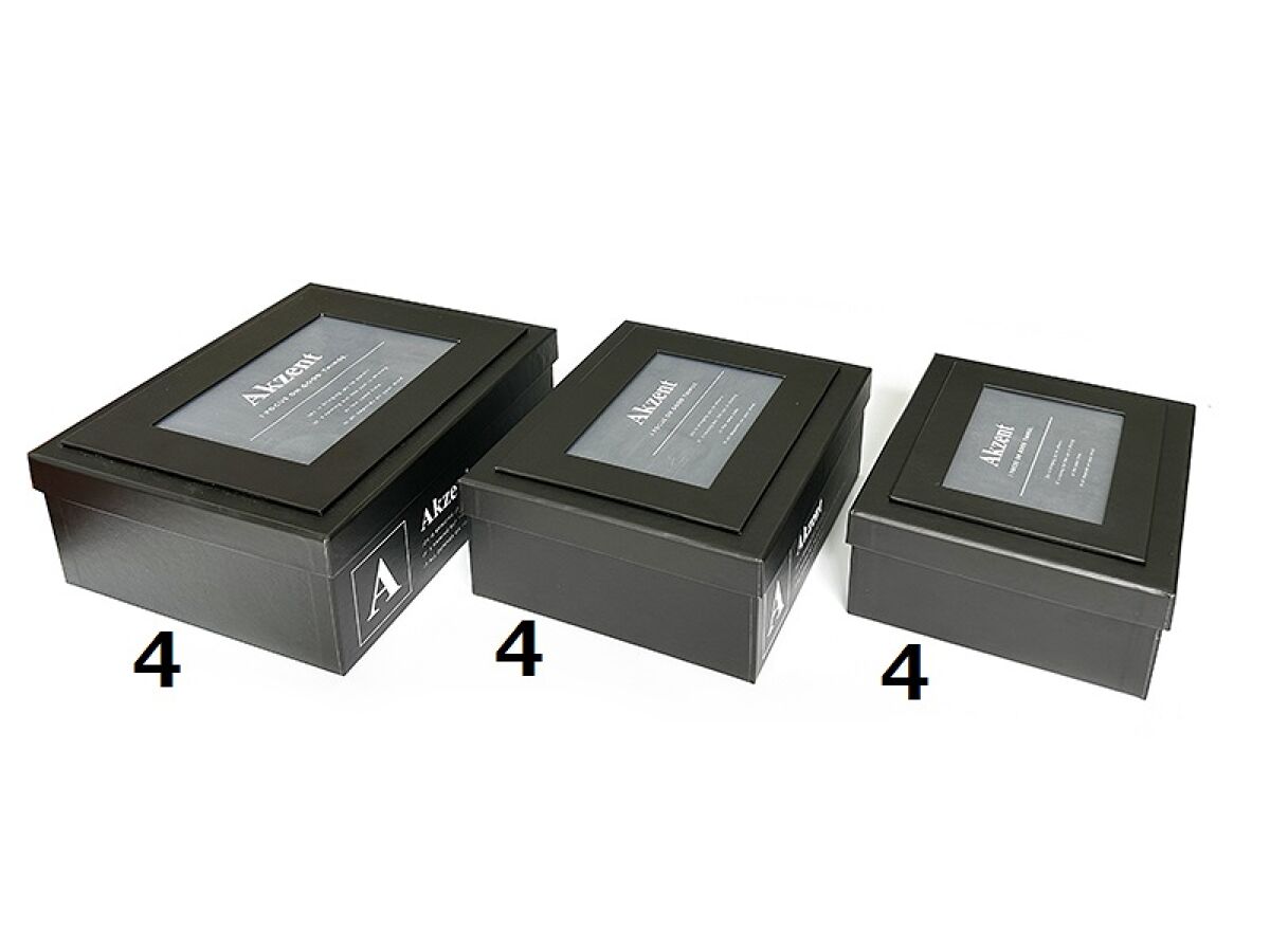 Daiso Paper Box -With Photo Frame - Black- FrontPackage