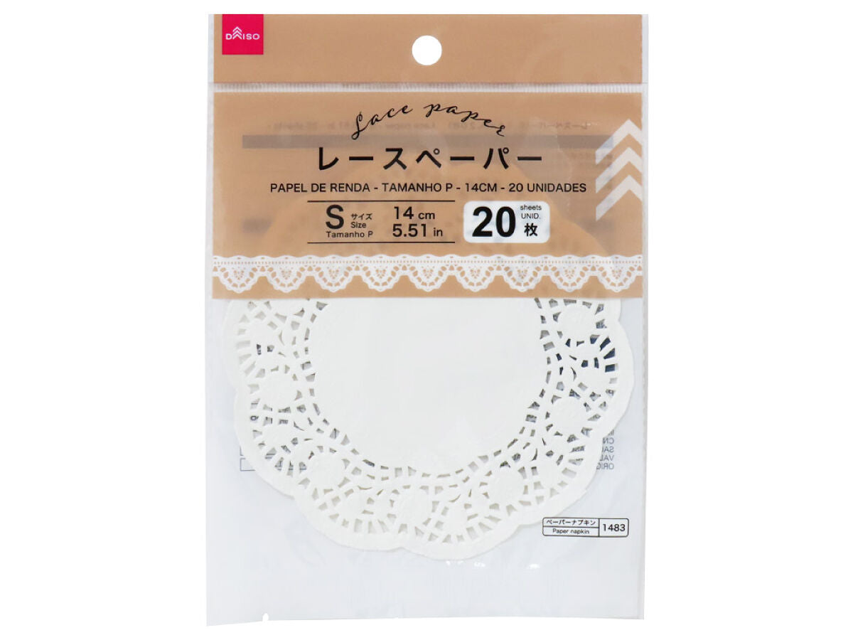 Daiso Lace Paper - S - 20 Sheets- FrontPackage
