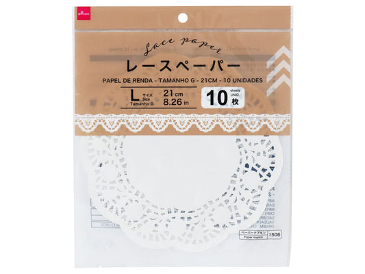 Daiso Lace Paper - L - 10 sheets- FrontPackage