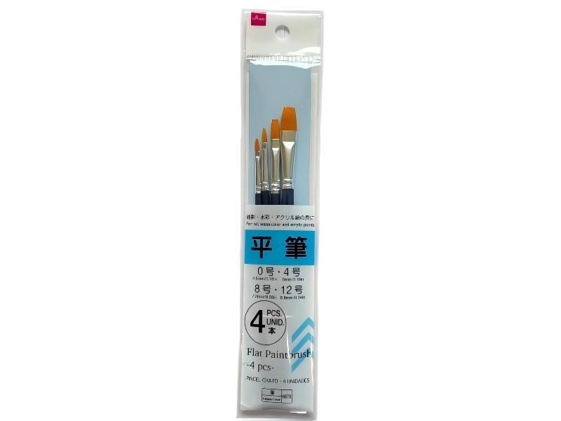 Daiso Flat Paintbrush -4 pcs- FrontPackage