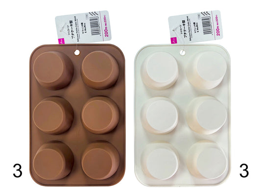 Daiso Silicone Petite Cake Mold -6 Muffins- FrontPackage