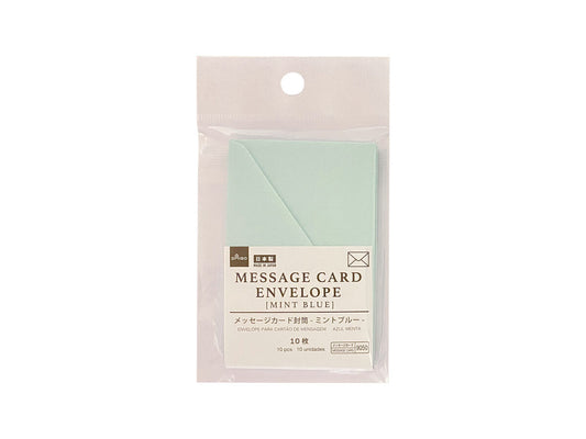 Daiso Message Card Envelope -Mint Blue -10 pcs.- FrontPackage