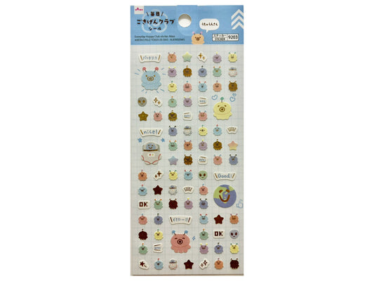 Daiso Everyday Happy Club sticker Alien FrontPackage