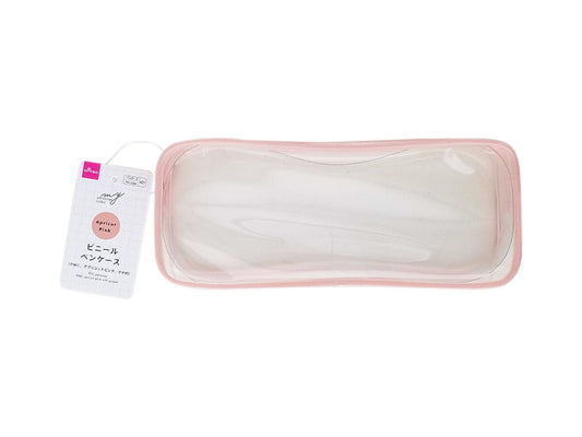 Daiso PVC pen case -PMC apricot pink with gusset- FrontPackage