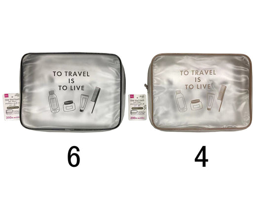 Daiso Clear Vinyl Pouch -Color - Pattern1 - FrontPackage