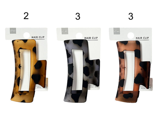 Daiso Hair Clip -Square - Matte- FrontPackage