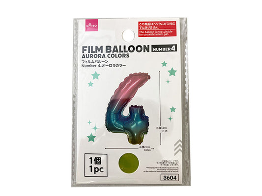 Daiso Film Balloon(Number 4,Aurora Colors) FrontPackage